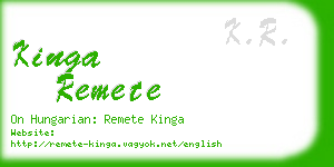 kinga remete business card